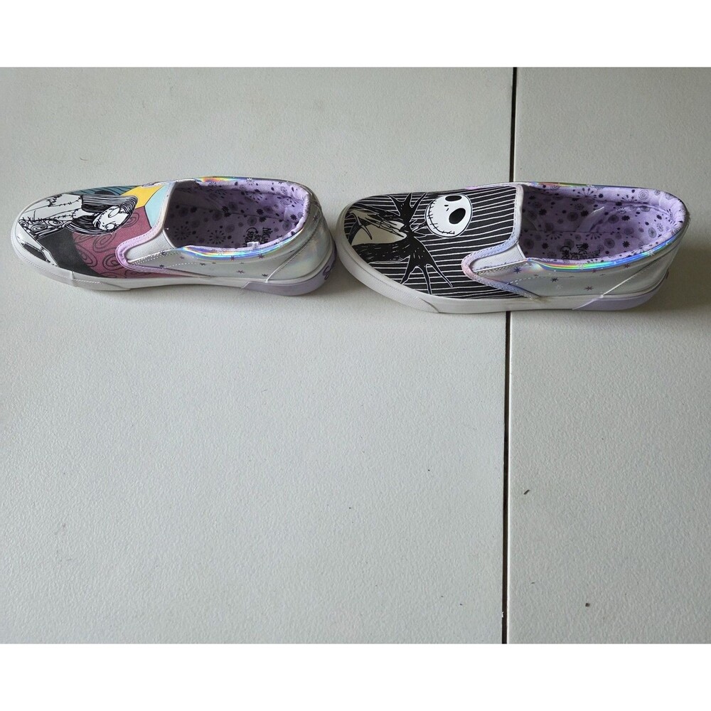 Disney Nightmare Before Christmas Ground Up Slip On Shoes Jack Sally Womens 8